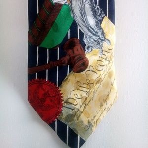Lady justice silk necktie